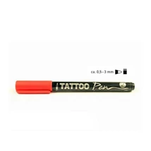 Tetováló filc, HobbyLine, Tattoo pen, 0,5-3 mm - piros
