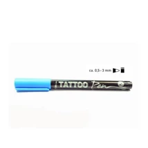 Tetováló filc, HobbyLine, Tattoo pen, 0,5-3 mm - kék