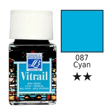 Vitrail gyantaalapú üvegfesték, 50 ml – ciánkék