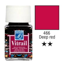 Vitrail gyantaalapú üvegfesték, 50 ml – mély piros