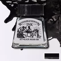 Tinta, W&N, 14 ml, 030, black indian ink