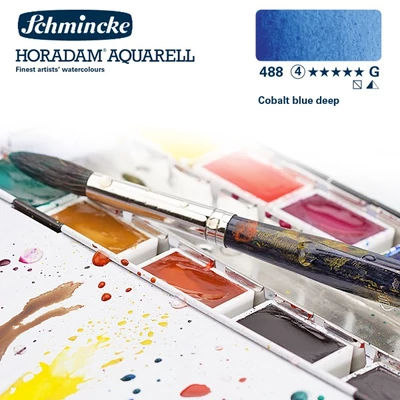 Schmincke Horadam akvarellfesték 4.árkategória 4ml szilke Cobalt blue deep 488