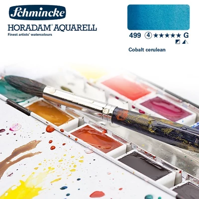 Schmincke Horadam akvarellfesték 4.árkategória 4ml szilke Cobalt cerulean 499