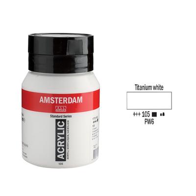 Talens Amsterdam akrilfesték 500ml titanium white 105