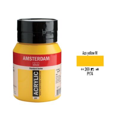 Talens Amsterdam akrilfesték 500ml azo yellow medium 269