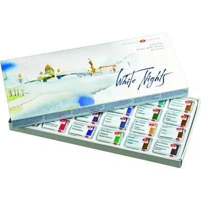 St. Petersburg White Nights akvarell festőkészlet: 24x2,5ml szilke kartondobozban