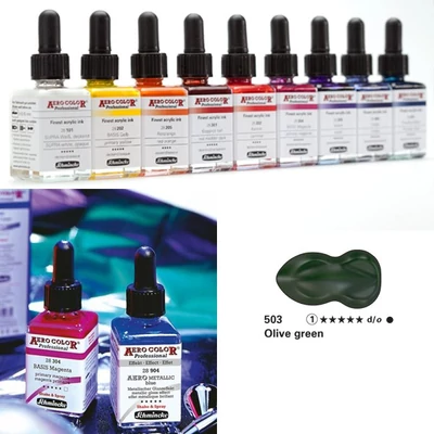 Schmincke Aerocolor Professional airbrush festék 28ml Olive green 503