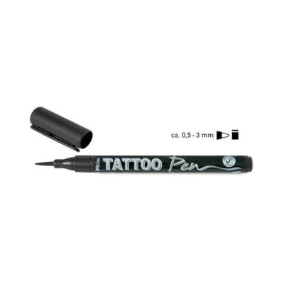 Tetováló filc, HobbyLine, Tattoo pen, 0,5-3 mm - fekete