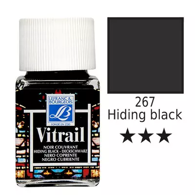 Vitrail gyantaalapú üvegfesték, 50 ml – fedő fekete