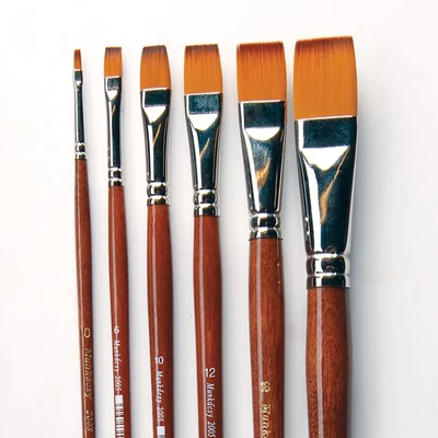 Szintetikus laposecset, hosszú nyéllel, méret: 2 – M2005
