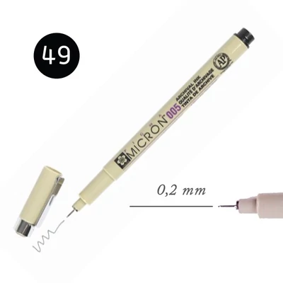 Sakura Pigma Micron rosttol Fekete 0,2 mm