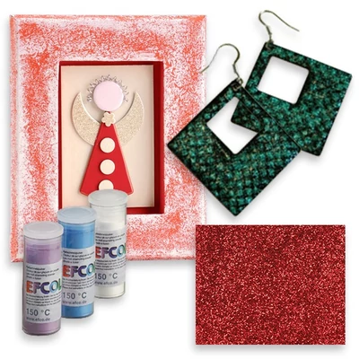 Efco, Efcolor hobbyzománc por 10ml glitter piros