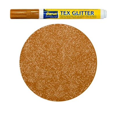 Textilfilc, Tex Glitter - sötét anyagra, réz